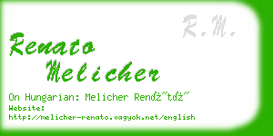 renato melicher business card